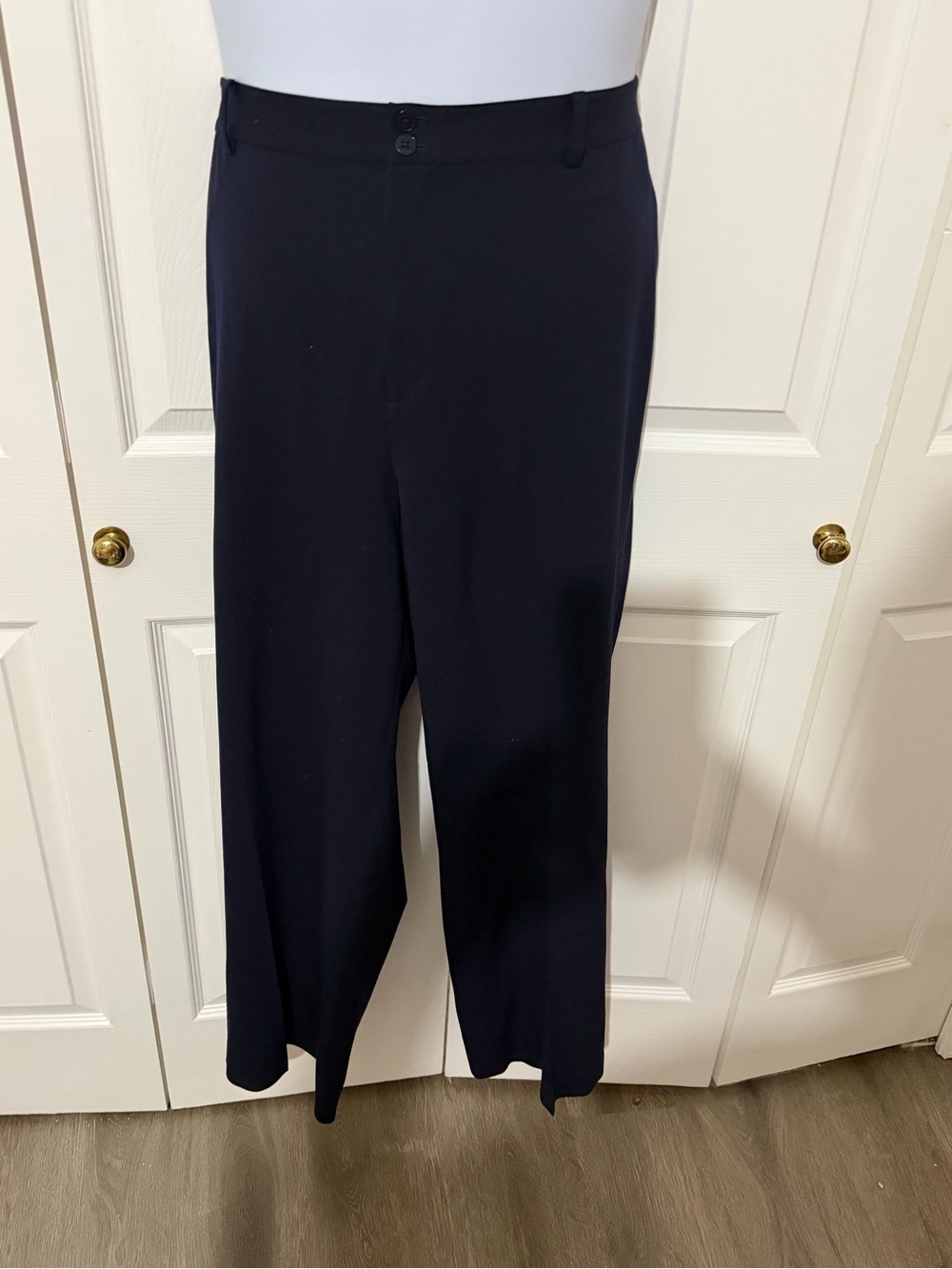 Vintage Classic Women's Navy Wide-Leg Dress Pants 22w